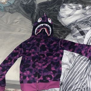 Purple Bape zip up